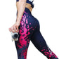 Yoga Pants Workout Fitness Clothing Jogging Running Gym Tights Stretch Print Sportswear  Leggings .