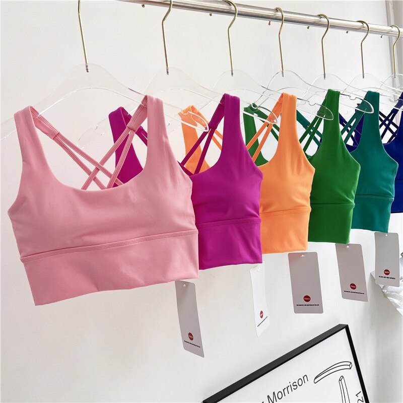 Lightweight Soft Padded Workout Gym Sports Bras Top