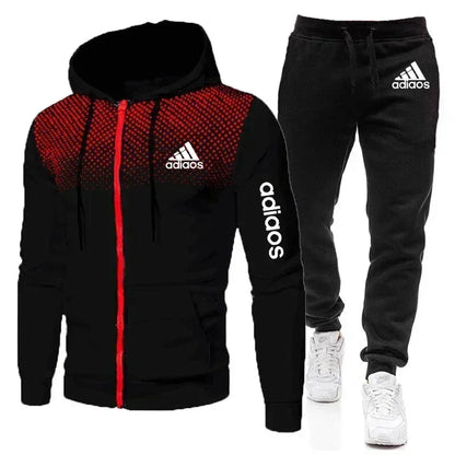 2025 New Men Running Set Sportswear Fashion Men Hoodie Fitness Gym Clothing Jogger Men&