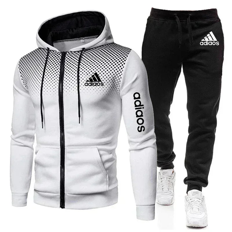 2025 New Men Running Set Sportswear Fashion Men Hoodie Fitness Gym Clothing Jogger Men&