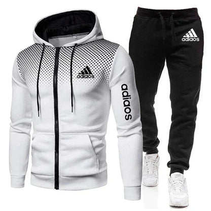 2025 New Men Running Set Sportswear Fashion Men Hoodie Fitness Gym Clothing Jogger Men&