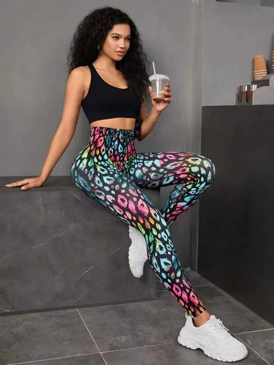 Yoga 3D Print Tie Dye Sports Pants Women Seamless  Leggings High Waist Fitness Push Up Leggings Gym Clothing Workout Tights