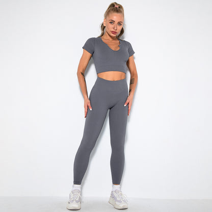 2PCS/Set Seamless Fitness Women Yoga Suit