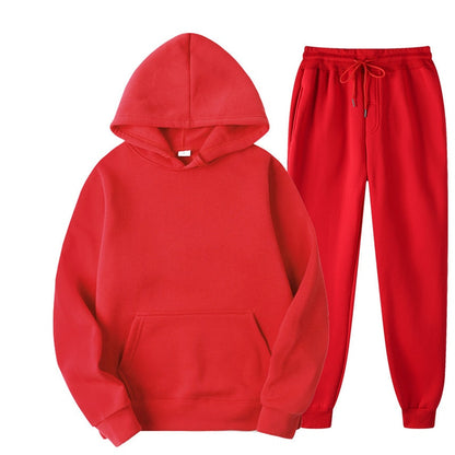 Two Piece Set Casual Fleece Tracksuit Women