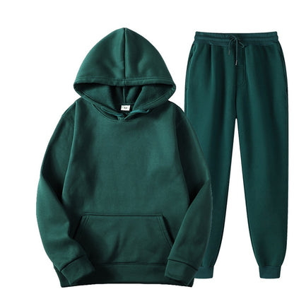 Two Piece Set Casual Fleece Tracksuit Women