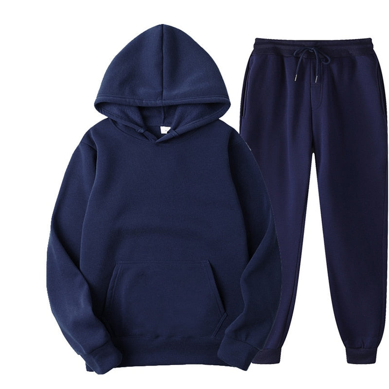 Two Piece Set Casual Fleece Tracksuit Women