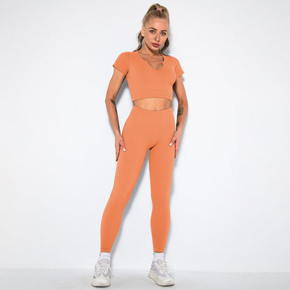 2PCS/Set Seamless Fitness Women Yoga Suit