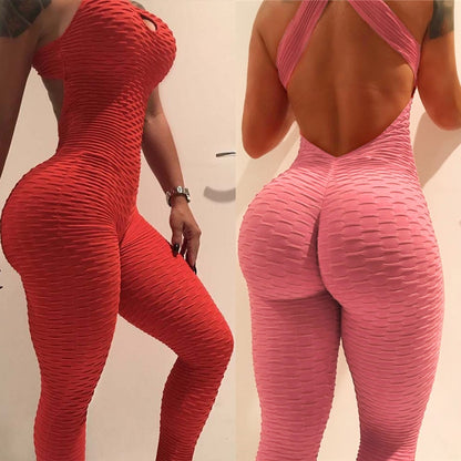 Fashion Women Sport Suit sexy open back