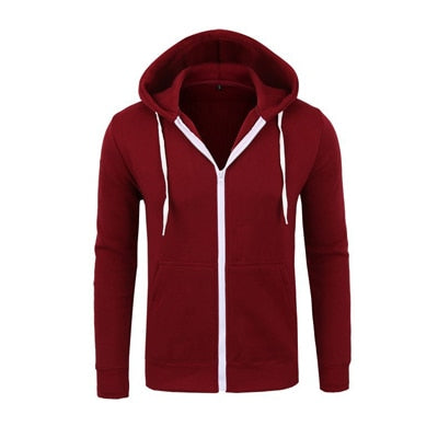 Mens Hoodies Fashion Mens Solid Color