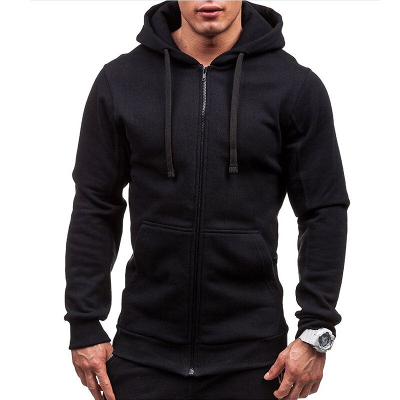 Mens Hoodies Fashion Mens Solid Color