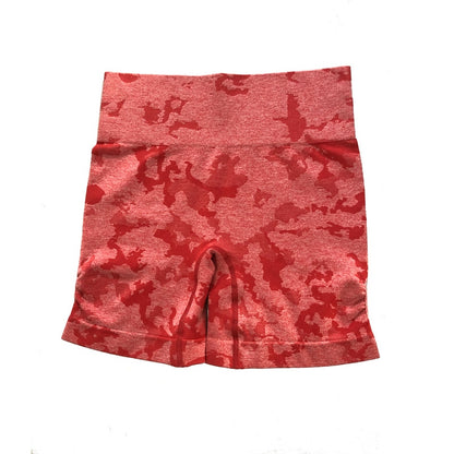 Women Adapt Camo Seamless Shorts High Waist Booty Gym.