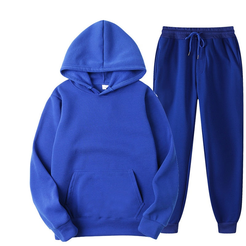 Two Piece Set Casual Fleece Tracksuit Women