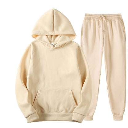 Two Piece Set Casual Fleece Tracksuit Women