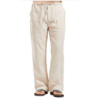 Cotton Linen Pants Summer Solid Color