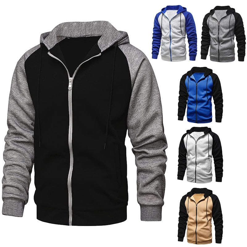 Men Long Sleeve Hooded Jackets